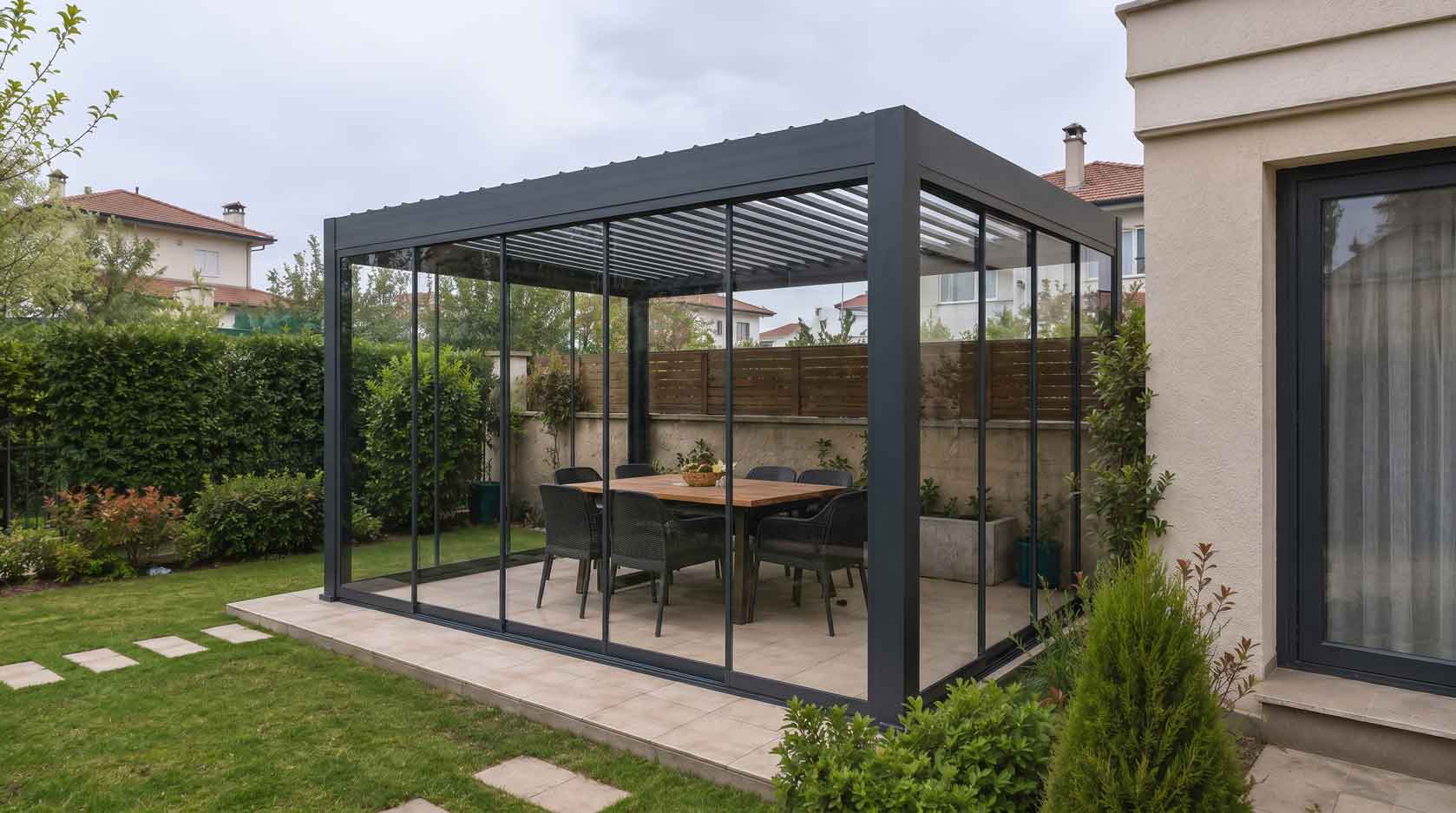Biyoklimatik Pergola Uygulaması — uygulama sonrası